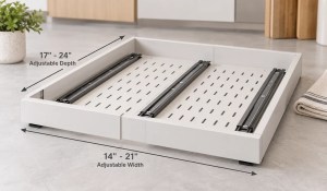 Adjustable Fokyfok cabinet organizer with three guide rails